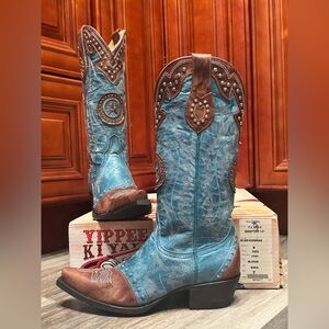 Yippee Ki Yay Old Gringo Grafton Turquoise Star Stud Rodeo Wedding Cowboy Boots